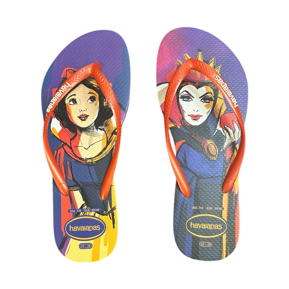 Havaianas Women’s size 7/8 Flip Flops Disney Villains Snow White